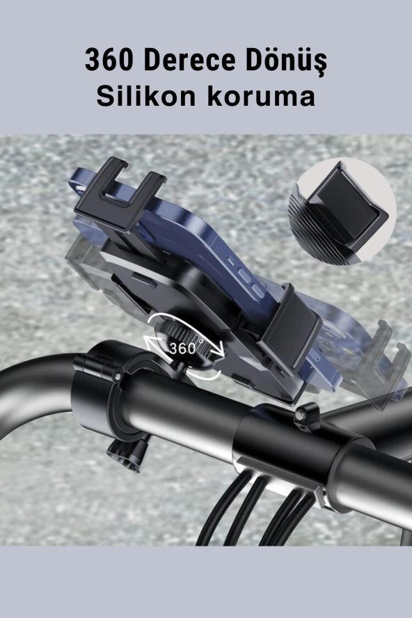 Fuchsia YSD-C127 Çok Fonksiyonlu Gidon Motosiklet Bisiklet Tutucu - Resim 5