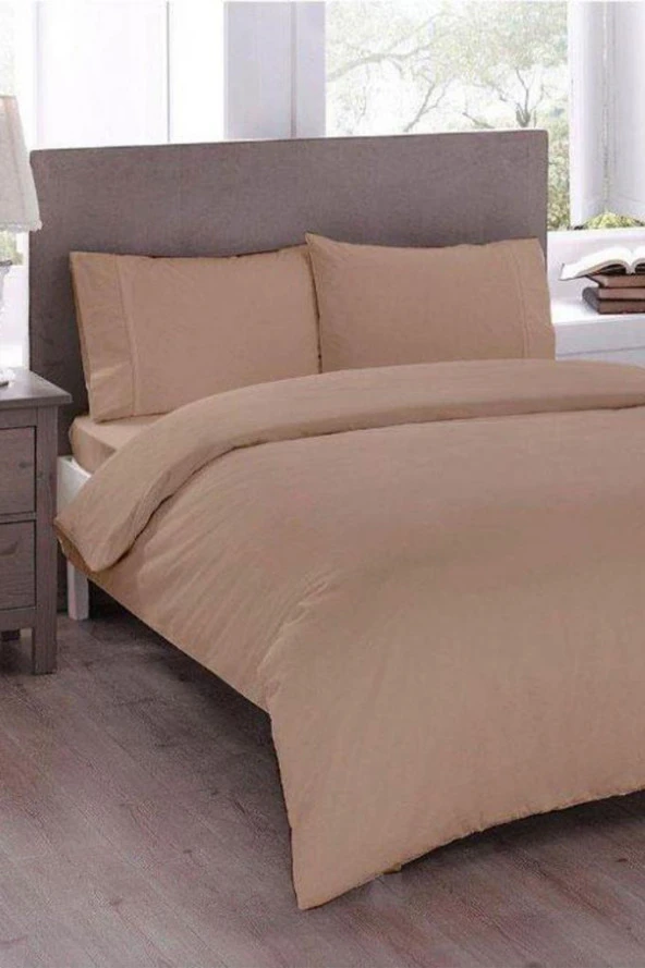 Çeyiz Diyarı Pure Tek Kişilik Nevresim Seti 135x200 Cappucino