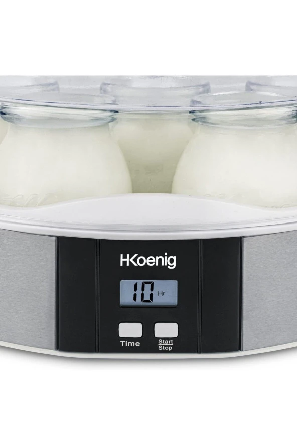 Yoğurt Yapma Makinesi Paslanmaz Çelik 12 Cam Kavanoz 2,4 litre - 3