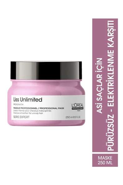 Serie Expert Liss Unlimited Elektriklenme Karşıtı ve Yoğun Yumuşaklık Veren Maske 250 ml