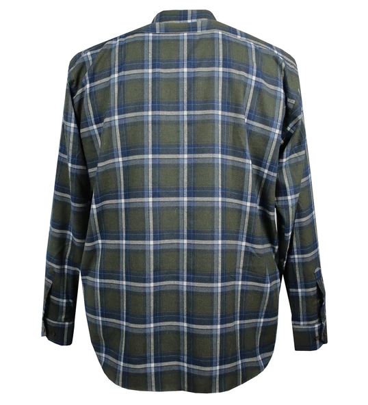 Erkek Büyük Beden 125 Kilo İçin Uygun Pamuklu Uzun Kollu Oduncu Gömlek - 3