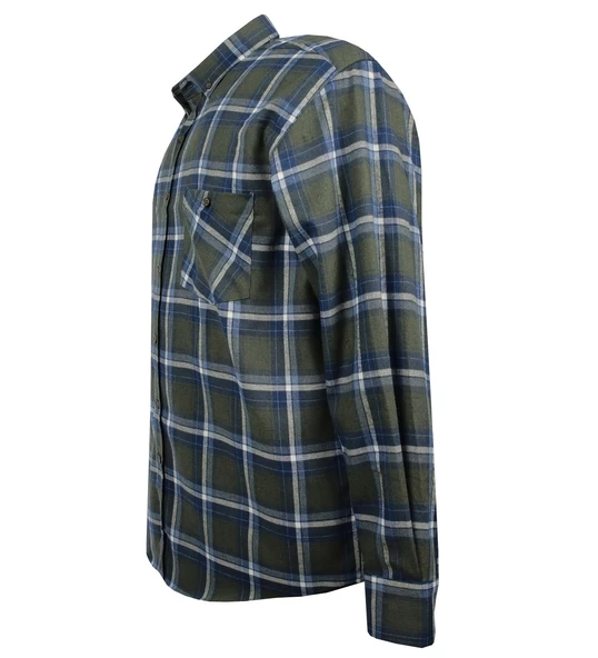 Erkek Büyük Beden 125 Kilo İçin Uygun Pamuklu Uzun Kollu Oduncu Gömlek - 2