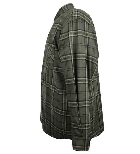 Erkek Büyük Beden 125 Kilo İçin Uygun Pamuklu Uzun Kollu Oduncu Gömlek - 2