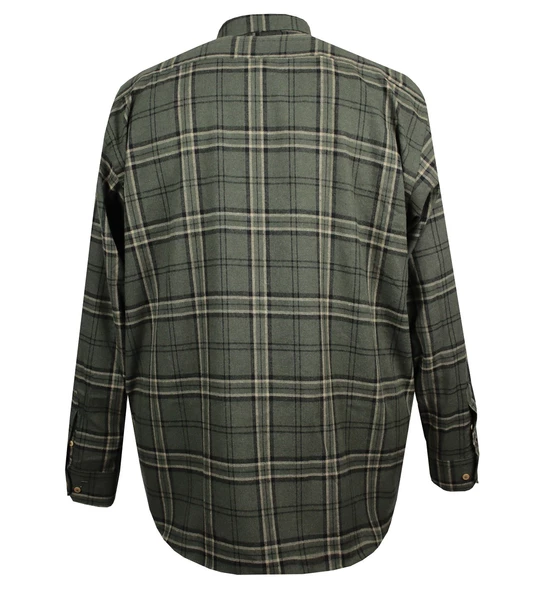 Erkek Büyük Beden 125 Kilo İçin Uygun Pamuklu Uzun Kollu Oduncu Gömlek - 3