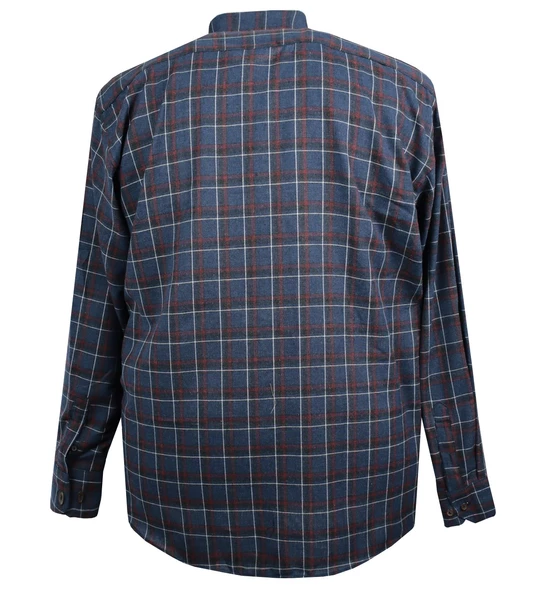 Erkek Büyük Beden 125 Kilo İçin Uygun Pamuklu Uzun Kollu Oduncu Gömlek - Resim 3