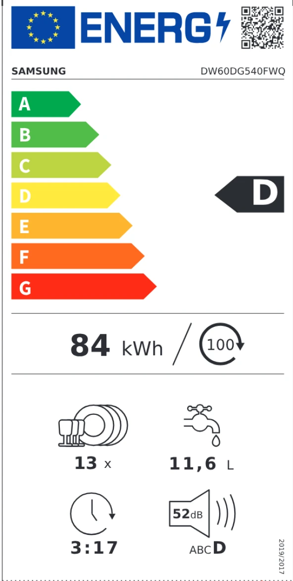 Samsung DW60DG540FWQ 4 Programlı Bulaşık Makinesi - 10