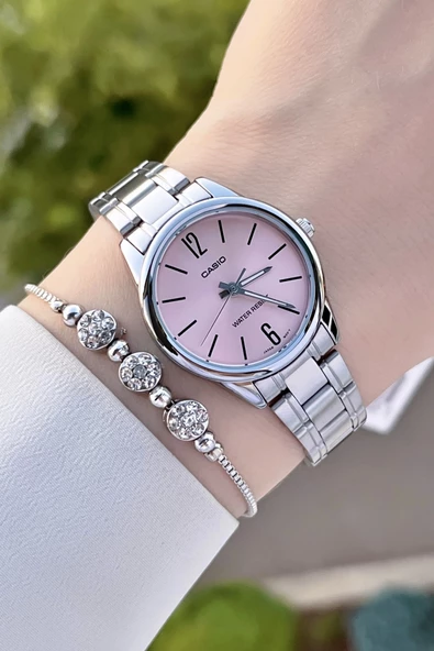 Casio CSISTE66 Kadranı Pembe Kordonu Gümüş Renk Hediye Paketli Kadın Kol Saati - Resim 4