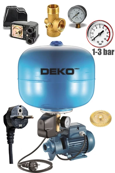 Paslanmaz Çelik 24Lt Tank Santrifüj Otomatik Hidrofor Pompa Paket Hidrofor 2 Kat 2 Daire - 2