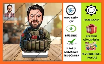 Özel Harekat Uzmanı Karikatür Biblo,Sevgiliye Hediye,Doğum Günü ürün görseli