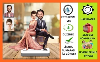 Karı Koca Karikatür Biblo,Sevgiliye Hediye,Doğum Günü Hediyesi ürün görseli