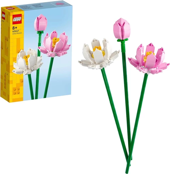 LEGO® Iconic Lotus Çiçekleri 40647 - Dekoratif, Koleksiyonluk ve Sergilenebilir Çiçek Modeli Yapım Seti (220 Parça)