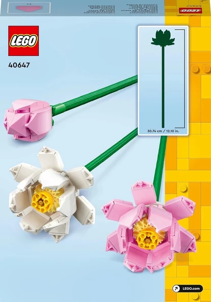 LEGO® Iconic Lotus Çiçekleri 40647 - Dekoratif, Koleksiyonluk ve Sergilenebilir Çiçek Modeli Yapım Seti (220 Parça) - 3