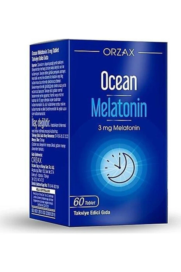 Orzax Melatonin Diyet Takviyesi 60 Tablet