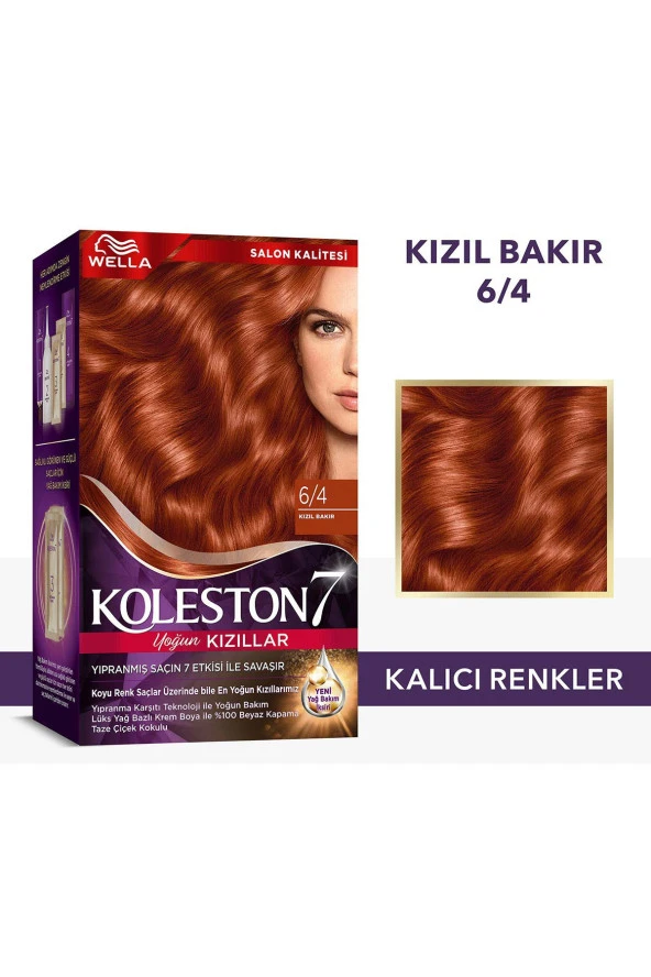 Koleston Yoğun Kızıllar Saç Boyası 6.4 Kızıl Bakır