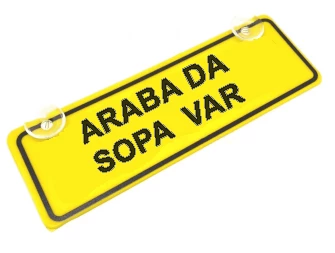 Arabada Sopa Var Sök-Tak Pratik yeni nesil Sarı Dekor Plaka