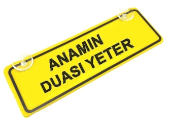 Anamın Duası Yeter Sök-Tak Pratik yeni nesil Sarı Dekor Plaka ürün görseli