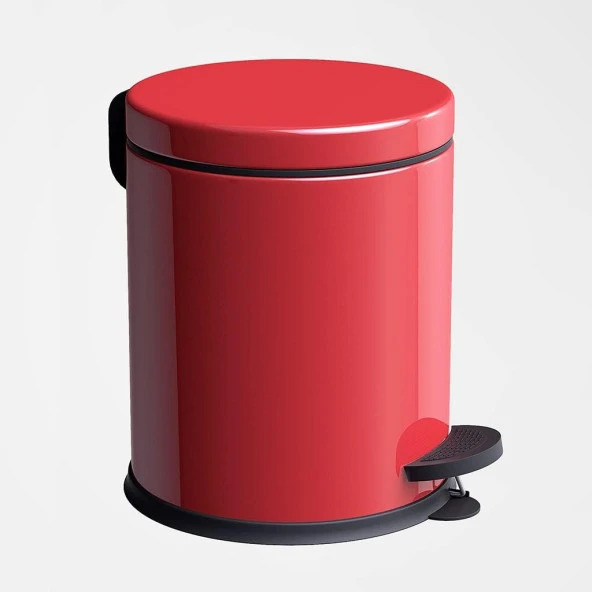 Pedallı Çöp Kovası Kırmızı 5 LT(410404)