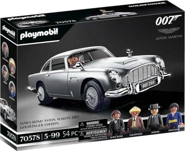 70578 James Bond Aston Martin DB5 - Goldfinger Sürümü, James Bond Hayranları, Koleksiyonerler ve 5-99 yaş arası çocuklar için