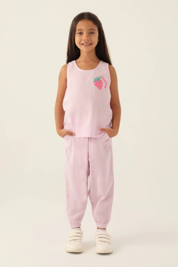 Rolypoly RP3412 Zero Arm Mor Kız Çocuk Pijama Takımı