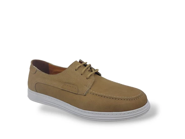 Modesa 231 Erkek Kum Nubuk Deri Casual Ayakkabı - Resim 2