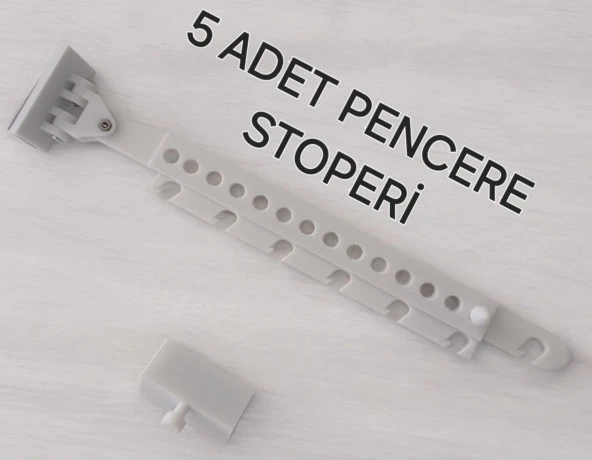 5 Adet Ayarlanabilir Plastik Pencere Kolu Kapı Cam Aralama Stoperi Kolu Tutucu Tutacağı Durdurucu Tamponu - 2