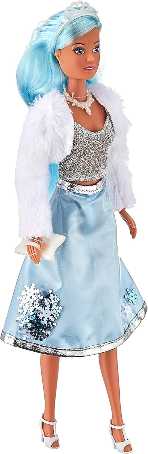 105733491, Steffi Love Bebek Buz Işıltısı Prensesi, Ice Glam, Kar Tanesi Eteği, Aksesuarlar, Şık Kombin, 29cm, Steffi Love Baby Ice Sparkle Princess