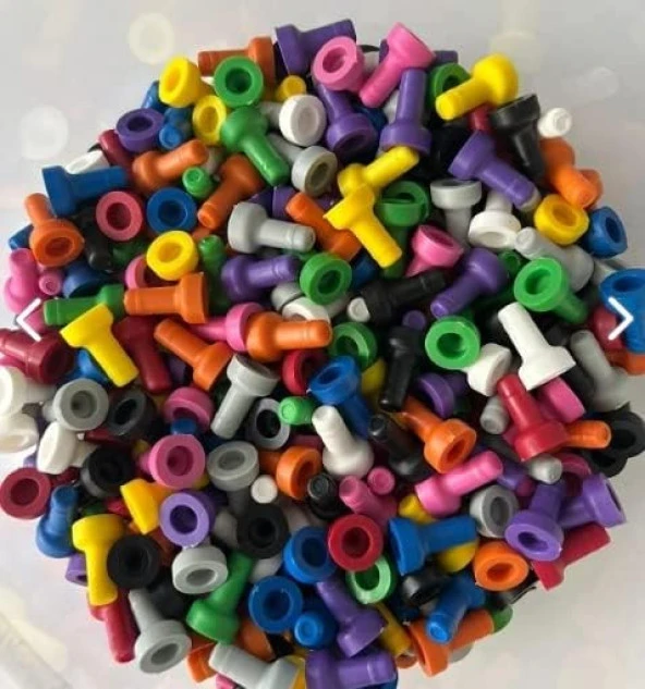 100 adet Oyun Piyonu Plastik Piyon 10 ayrı karışık renk