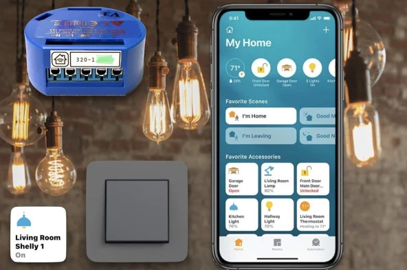 1 - Wi-Fi Işık Anahtarı/Akıllı Röle 16A Homekit Yazılımı