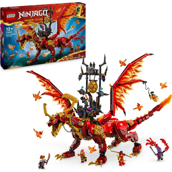 LEGO NINJAGO Hareket Kaynak Ejderhası 71822  12 Yaş ve Üzeri İçin 6 Minifigür İçeren Yaratıcı Oyuncak Yapım Seti (1716 Parça)