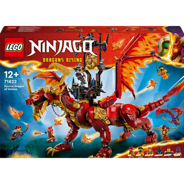 LEGO NINJAGO Hareket Kaynak Ejderhası 71822  12 Yaş ve Üzeri İçin 6 Minifigür İçeren Yaratıcı Oyuncak Yapım Seti (1716 Parça) - 4