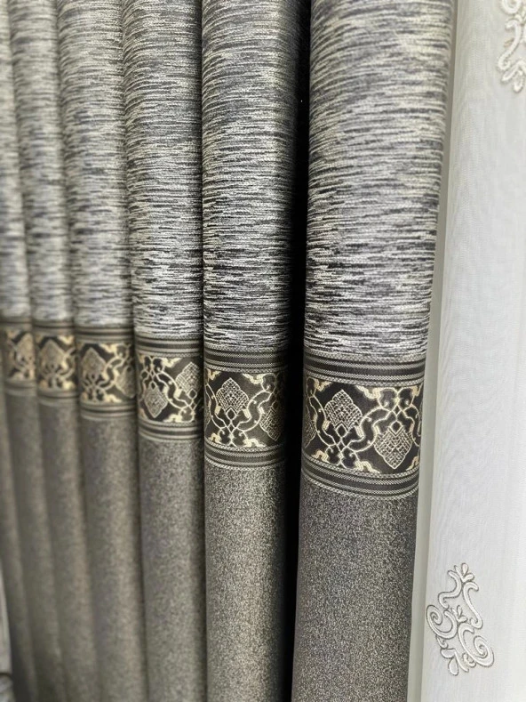 NİVEMESHOME LİKYA FT632120 V-5302 TOPRAK 1/3 SIK PİLELİ FON PERDE APM - 3