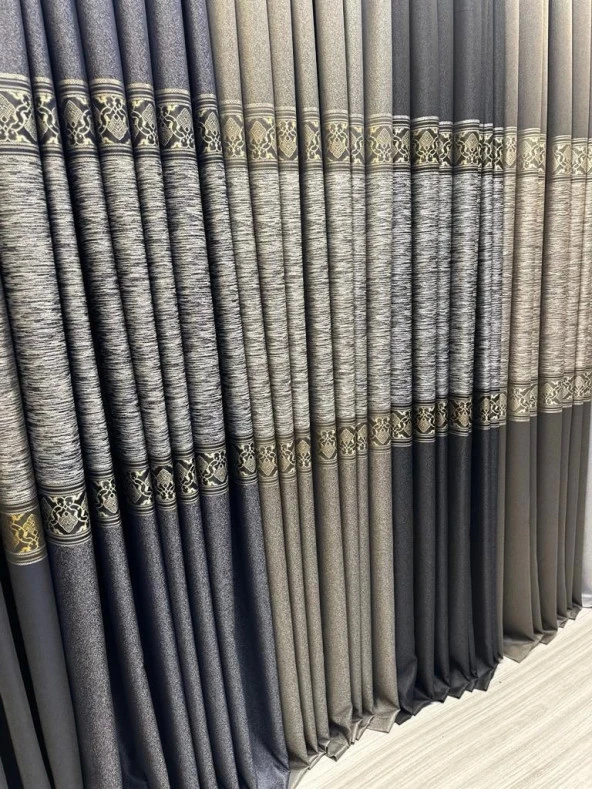 NİVEMESHOME LİKYA FT632120 V-5302 TOPRAK 1/3 SIK PİLELİ FON PERDE APM - 8