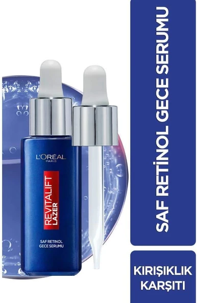 LOreal Paris Revitalift Lazer - Saf Retinol Gece Serumu Yaşlanma & Kırışıklık Karşıt