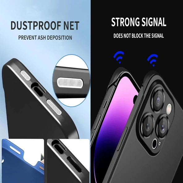 iPhone 15 Pro Max Former Seri Kamera Korumalı Sert Kapak - 11