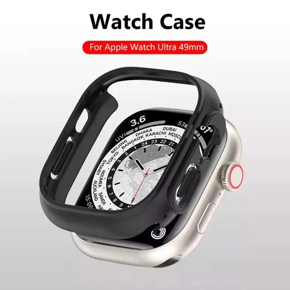 Apple Watch Ultra 49mm Uyumlu Bumper Kasa Koruyucu Çerçeve - 4