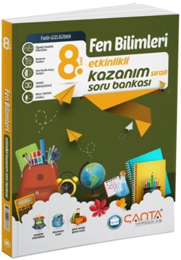 8. Sınıf Fen Bilimleri Etkinlikli Kazanım Soru Bankası Çanta Yayınları