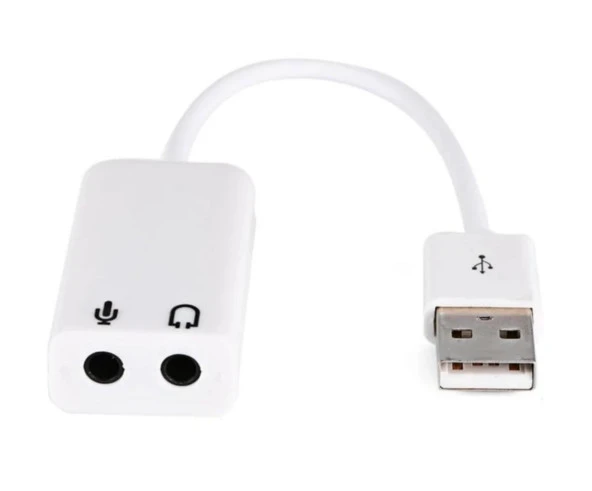 Ancheyn Usb Ses Kartı 7.1 Kanallı 3.5mm Mikrofon Çevirici Dönüştürücü Adaptör Harici Kablolu 4505