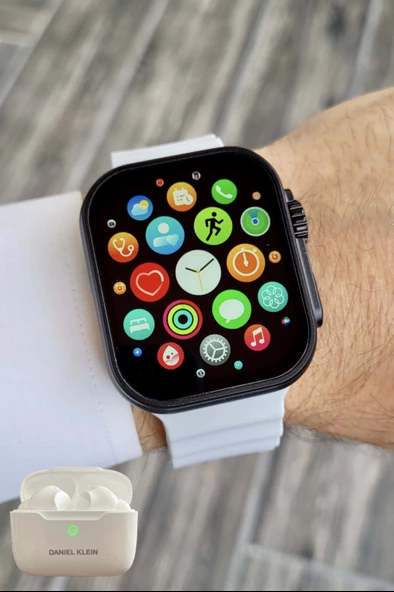 Daniel Klein DK1ISTE1164 Android/ios Uyumlu Arama Özellikli Gri Renk Kordonlu Akıllı Kol Saati ve Bluetooth Kulaklık - 3