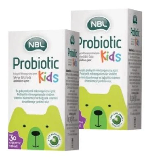 NBL Probiotic Kids 30 Çiğneme Tableti 2 Adet