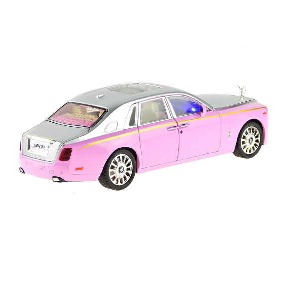1:20 Ölçek Die-cast model Süper lüx Araba Metal Işıklı 26Cm Pembe - 3