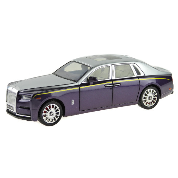 1:20 Ölçek Die-cast model Süper lüx Araba Metal Işıklı 26Cm Mor