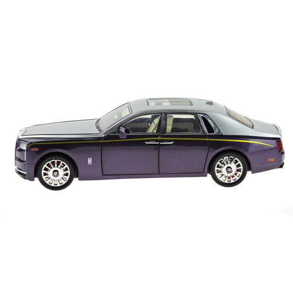 1:20 Ölçek Die-cast model Süper lüx Araba Metal Işıklı 26Cm Mor - 2