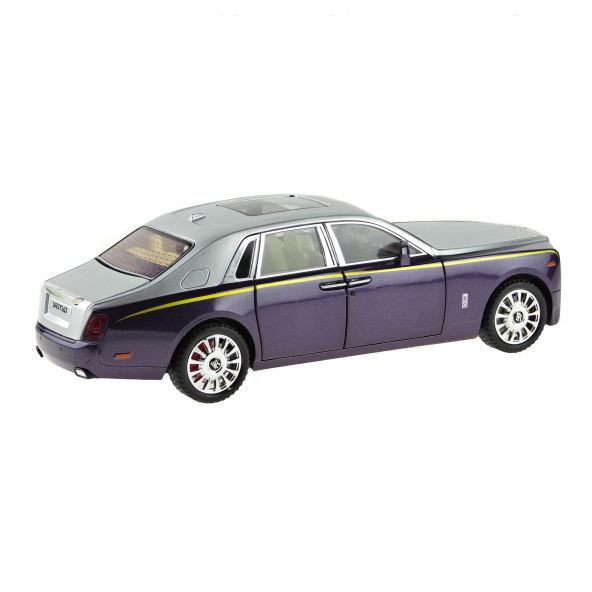 1:20 Ölçek Die-cast model Süper lüx Araba Metal Işıklı 26Cm Mor - 3