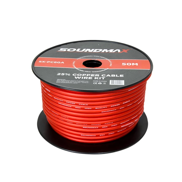 SOUNDMAX SX-PC8GA Oto Anfi Power Kablo 8ga 50 Metre