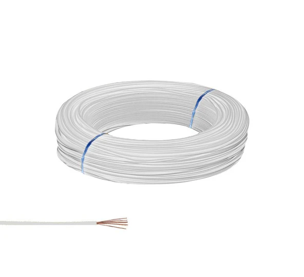ZİL TELİ MONTAJ KABLOSU ÇOK TELLİ BEYAZ BAKIR 200MT CABLECABLE ürün görseli 1
