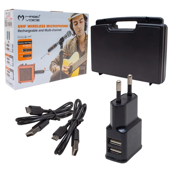 MAGICVOICE MV-19584 UHF GİTAR TİP KABLOSUZ MİKROFON (GİTARLAR İÇİN ÖZEL) - 3