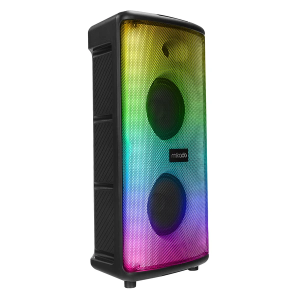 AKTİF SEYYAR ANFİ UHF EL MİKROFONLU 2X17CM 30W BT/USB/SD/AUX/FM LEDLİ MİKADO MD-833KP