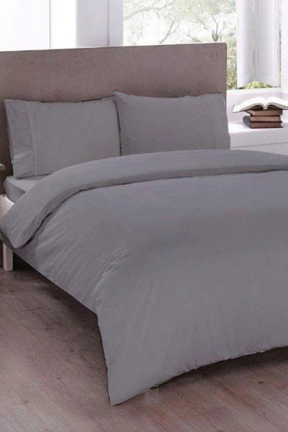 Çeyiz Diyarı Pure Lite Çift Kişilik Nevresim Seti 200x200 Gri