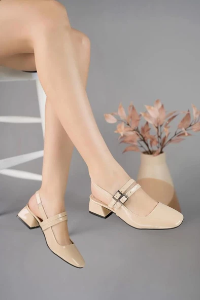 Papuçcity Gzzh 02884 3 Cm Topuklu Kadın Çift Tokalı Ayakkabı - 7