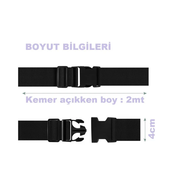 tarix 2 adet Sarı Valiz kemeri + 1 adet Kırmızı valiz etiketi - 5